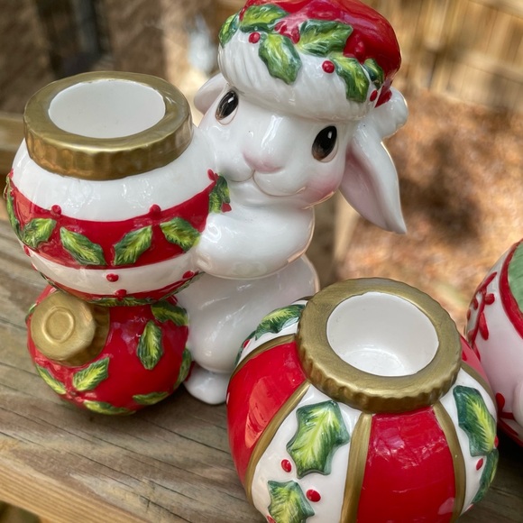 Bunnies Blooms Fritz and Floyd tapered candle holder. With box. - Picture 4 of 5